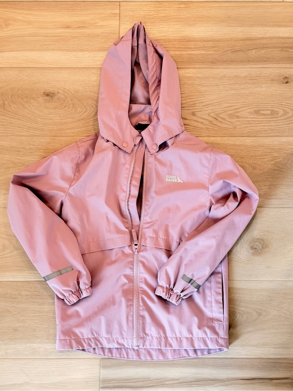 Eddie Bauer Windy Ridge Lightweight Hooded Rain Jacket Windbreaker M 7/8